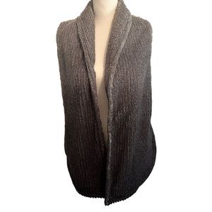 Dylan‎ by True Grit-Indigo Faux Fur Vest Ombré Gray Medium